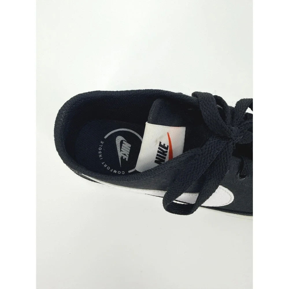 Nike Court Legacy Canvas Black White Low Top Sneakers Womens 7